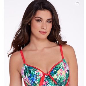 Pour Moi Jungle Fever Longline Bikini Top